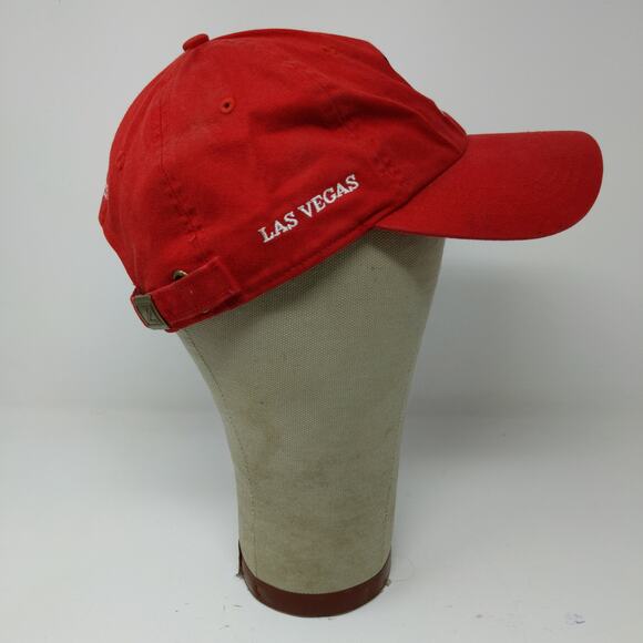 Las Vegas Bear's Best Golf Course Dobber Slideback Hat Embroidered Logo Red - Picture 7 of 13